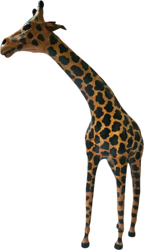 Plush giraffe toy on a white background