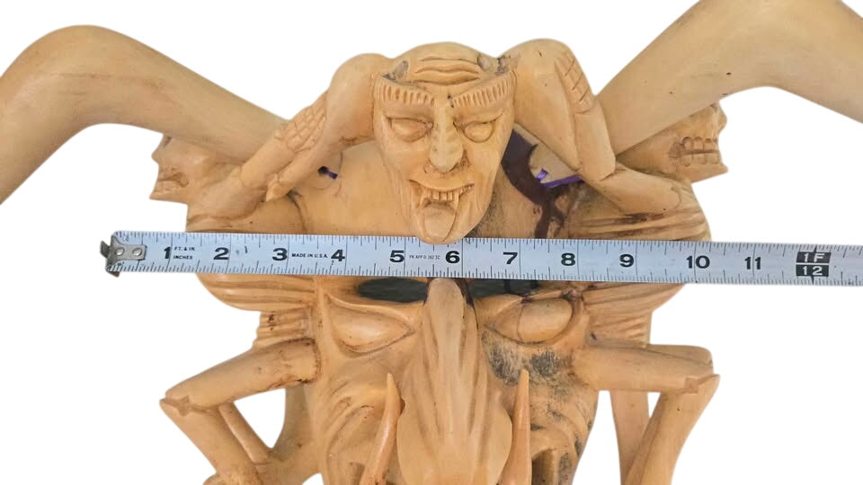 Juan Horta Plain Devil Mask Wood Carving