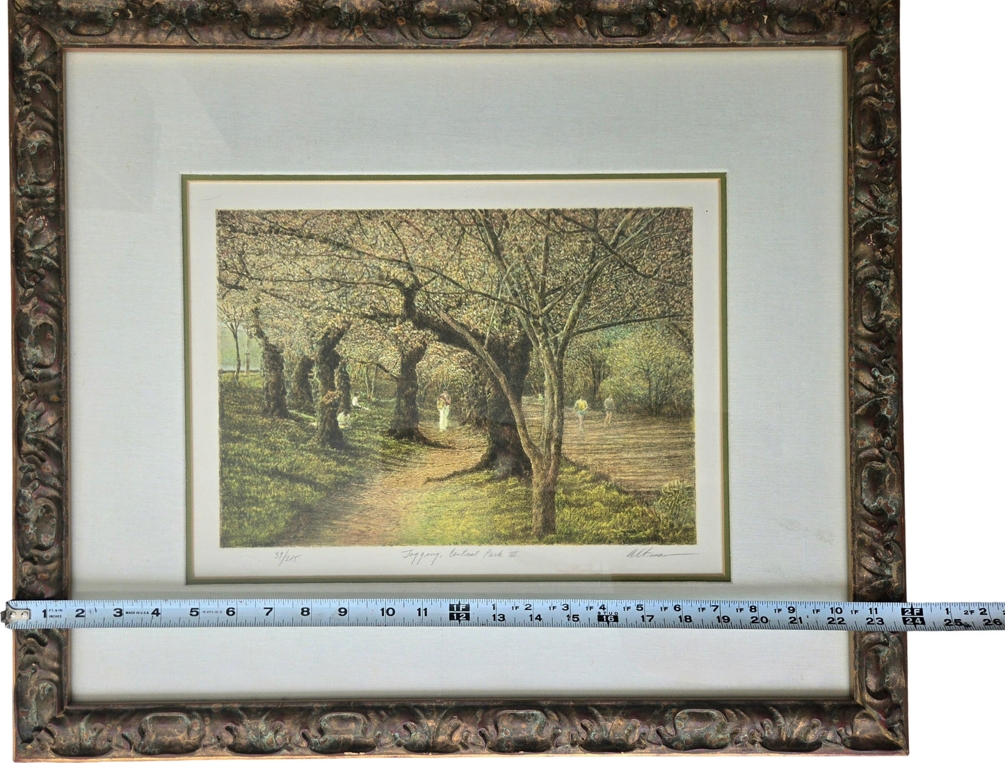 Harold Altman "Jogging, Central Park III " 1960 Limited Edition Signed