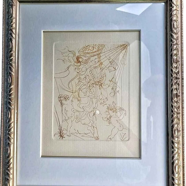 Salvador Dali (1904-1989) "Autumn" Framed Etching