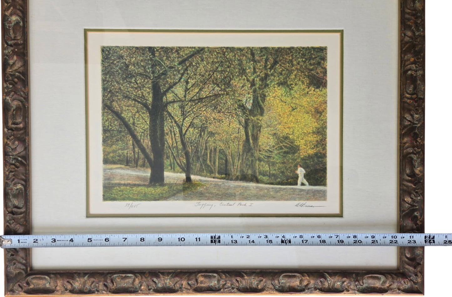 Harold Altman "Jogging, Central Park II " 1960 Limited Edition Signed