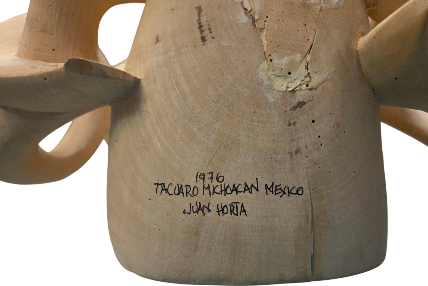 Surrealist Mexican Evil Mask From Michoacan Signed by Juan Horta