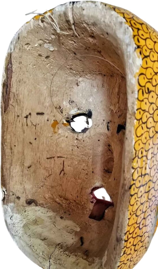 Old Traditional Jaguar Mask from Olinala Guerrero Mexico