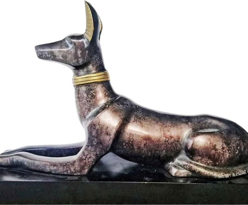 Anubis Egyptian God Metal Sculpture